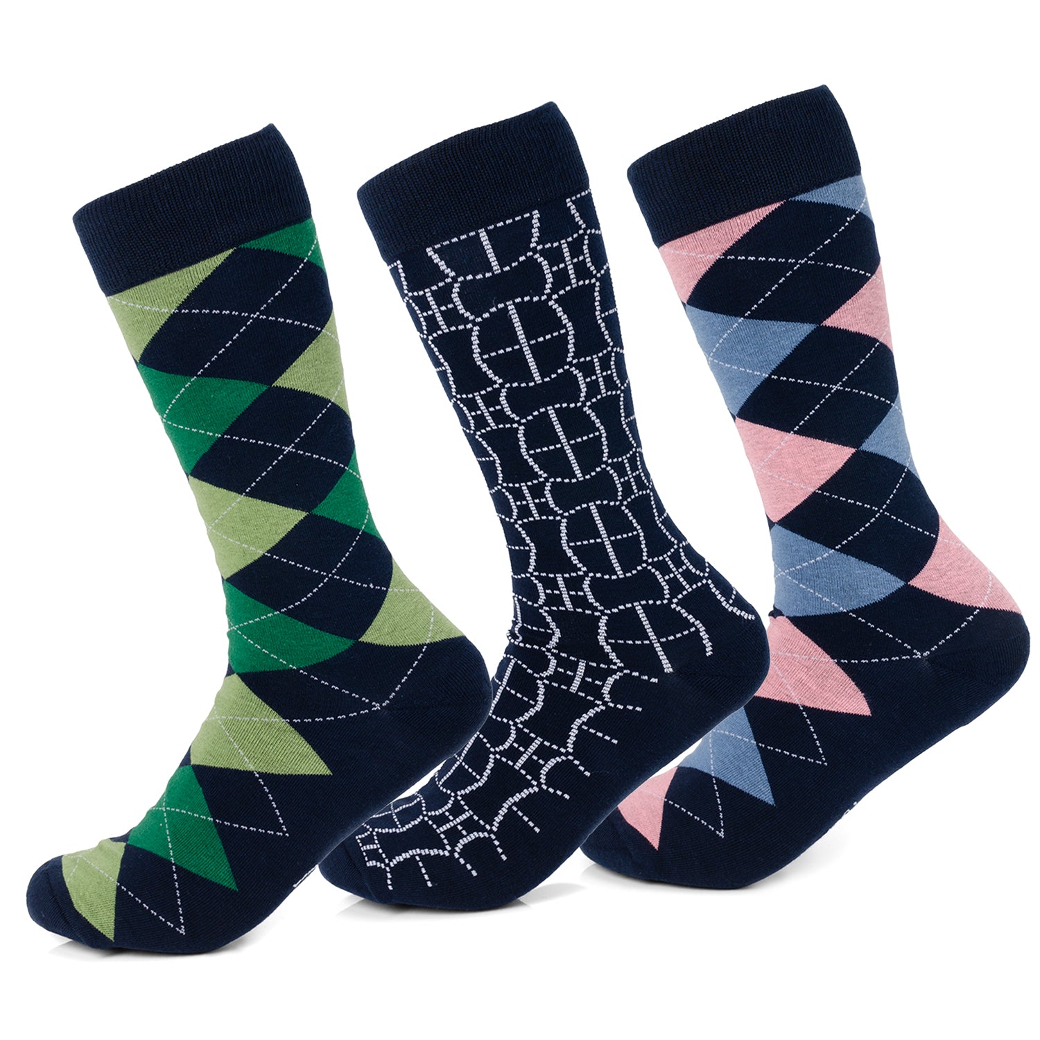 Argyle Hidden Message Sock Set Image 1