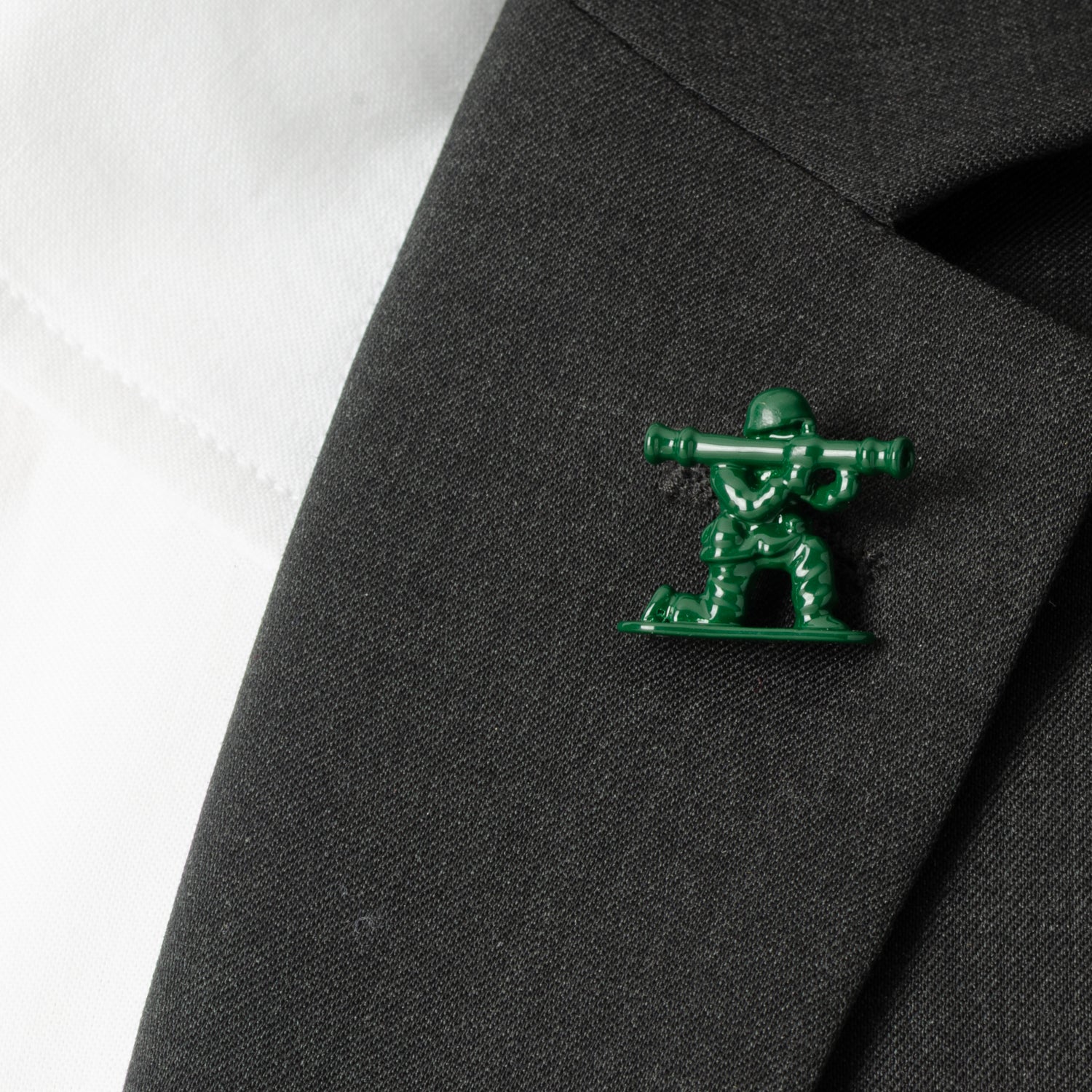 Green Army Man Lapel Pin