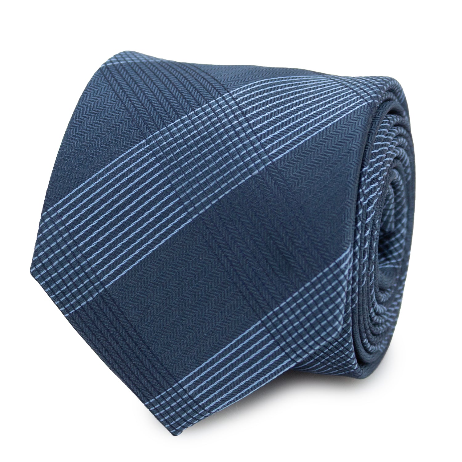 Best Dad Plaid Dark Blue Men's Tie Image 3