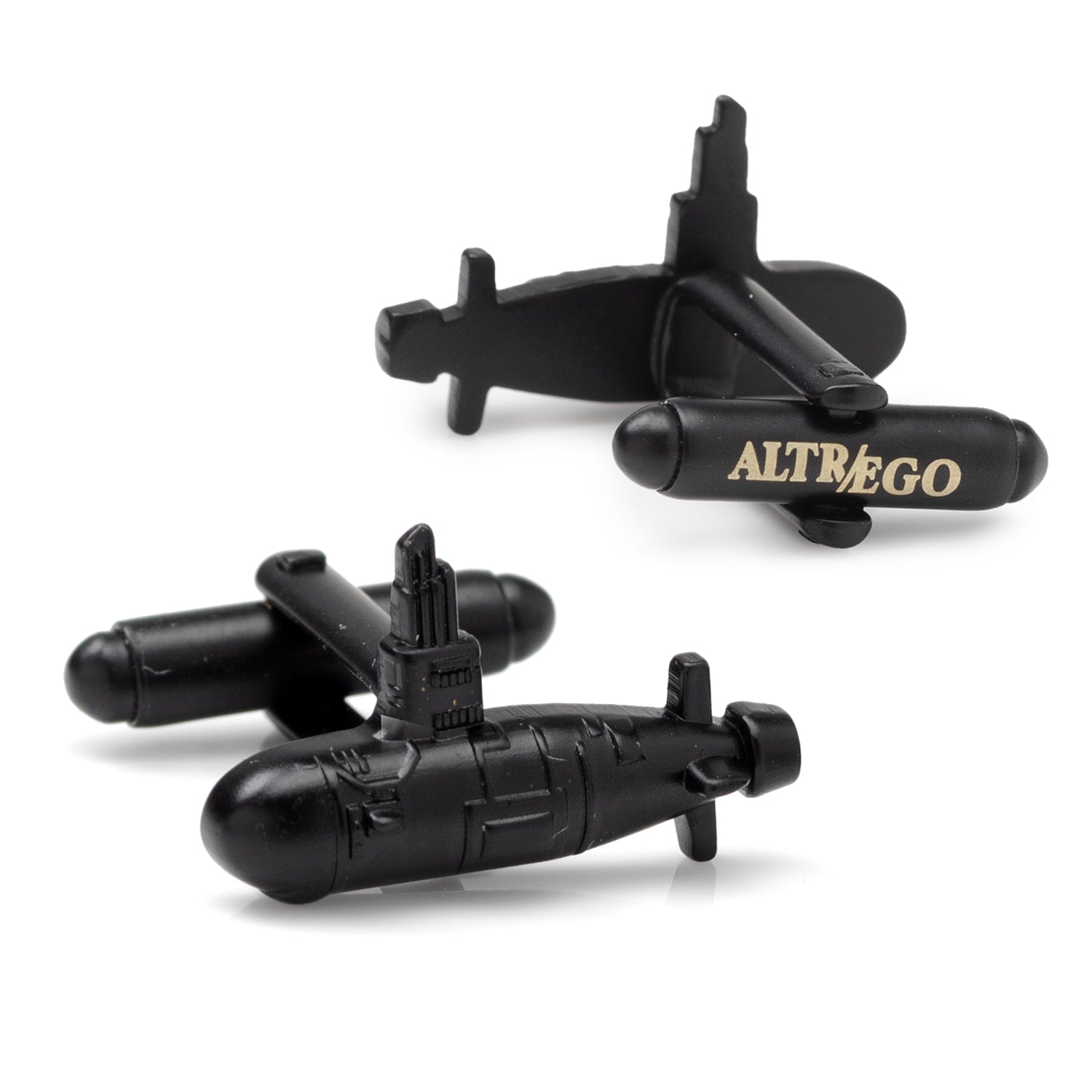 3D US Submarine Black Cufflinks Image 3
