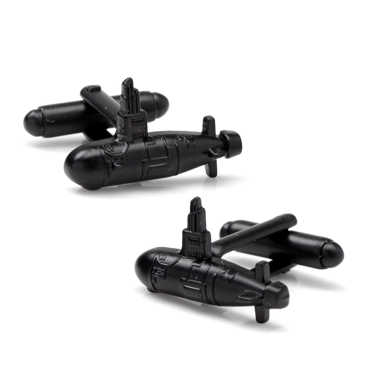 3D US Submarine Black Cufflinks Image 1