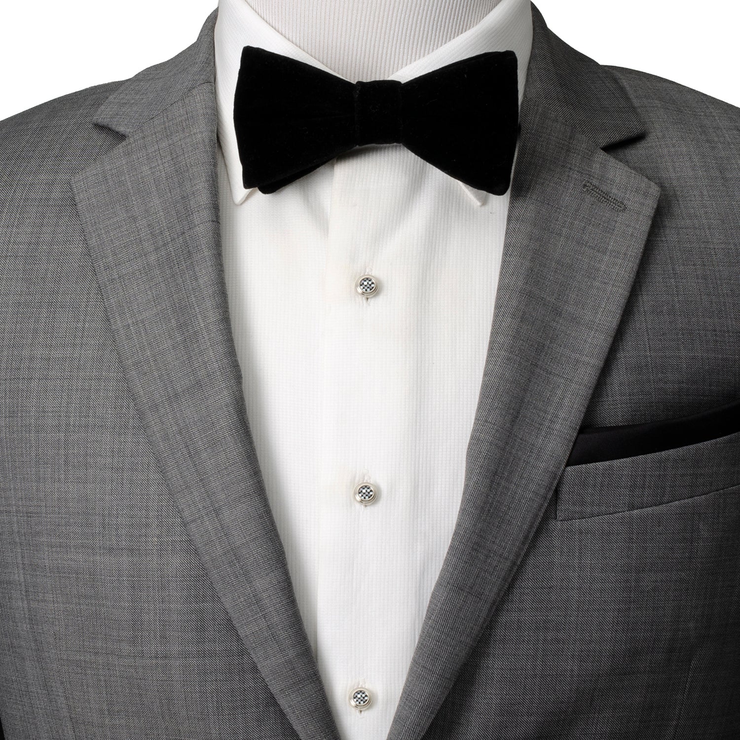 Onyx and Mother of Pearl Checker Stud Set Image 2