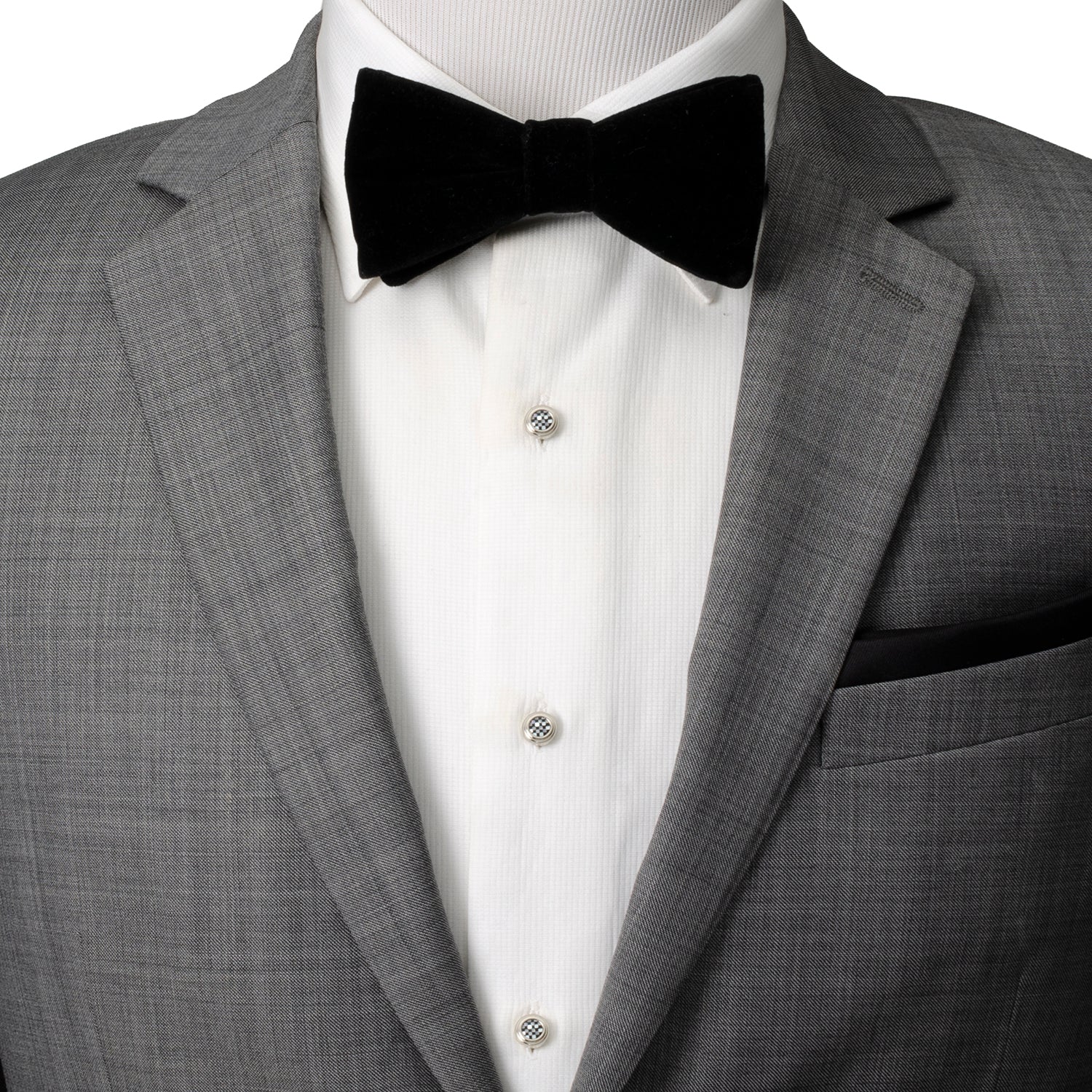 Onyx and Mother of Pearl Checker Step Studs Image 2