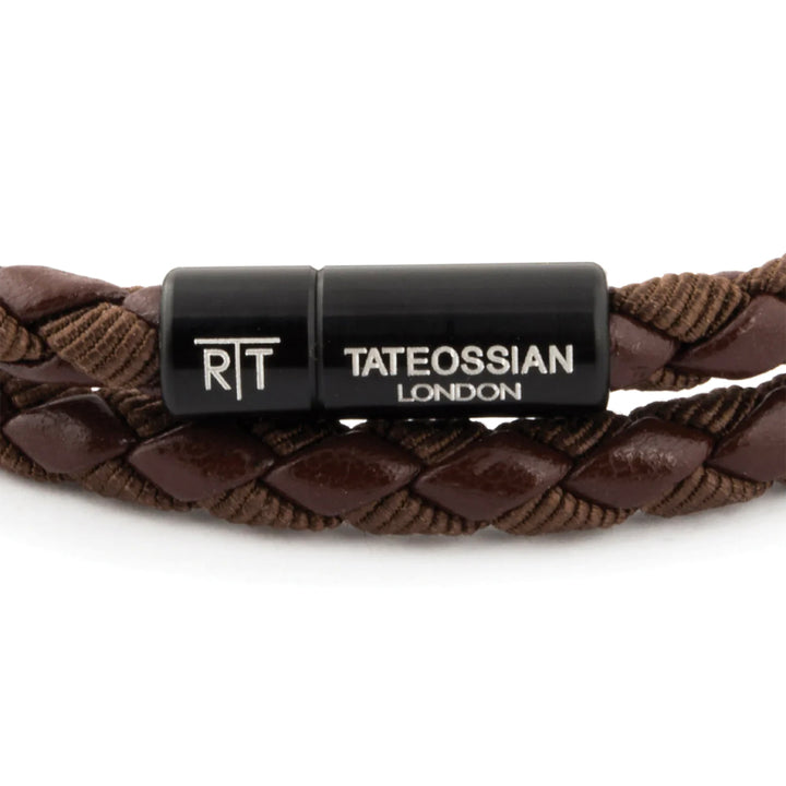 Chelsea Leather Bracelet In Brown With Aluminium Clasp Image 3