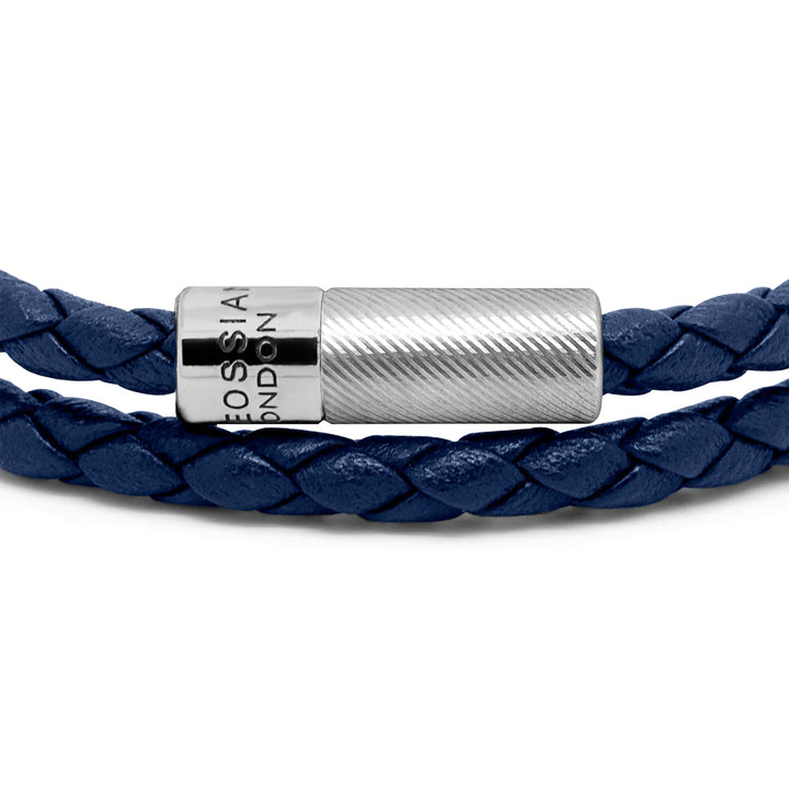 Pop Rigato Double Wrap Leather Bracelet In Navy Image 4