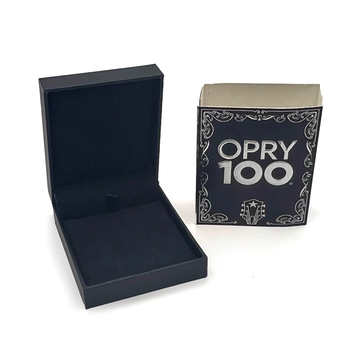 Grand Ole Opry Stainless Steel Silver Guitar Necklace Packaging Image