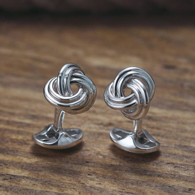 Sterling Silver Knot Cufflinks Image 5