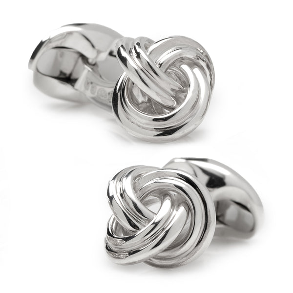 Sterling Silver Knot Cufflinks Image 1