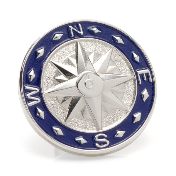 Blue Compass Lapel Pin  Image 1