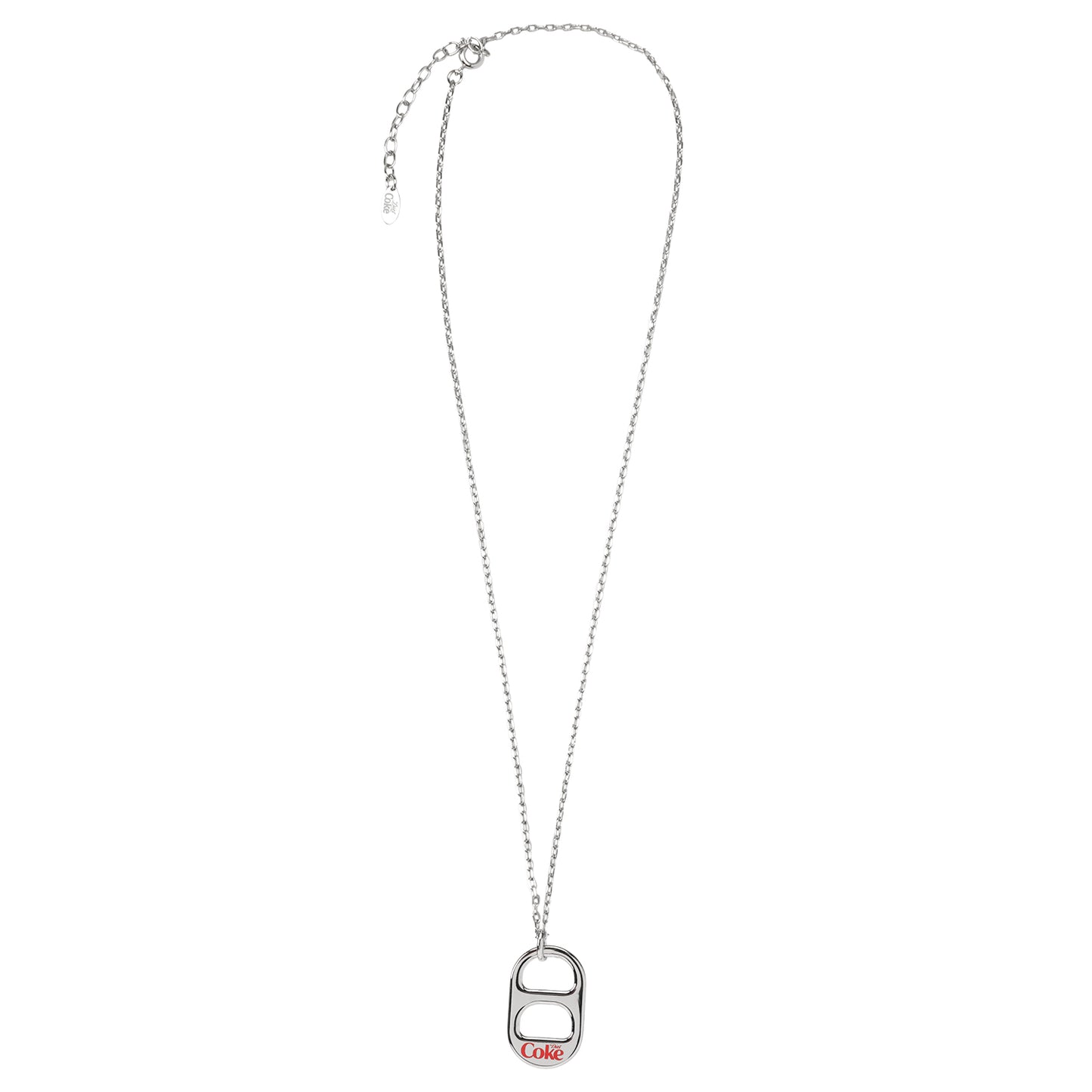 Diet Coke Tab Silver Necklace Image 4