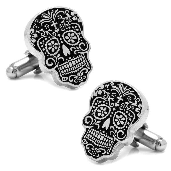 Silver Day of the Dead Cufflinks Image 1