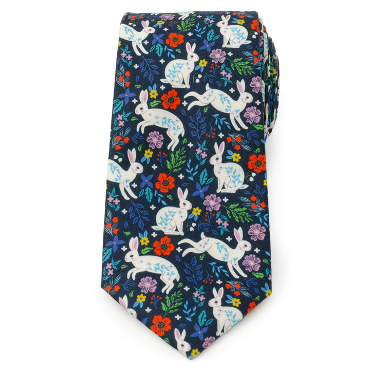 Floral Rabbit Men's Tie Image 3