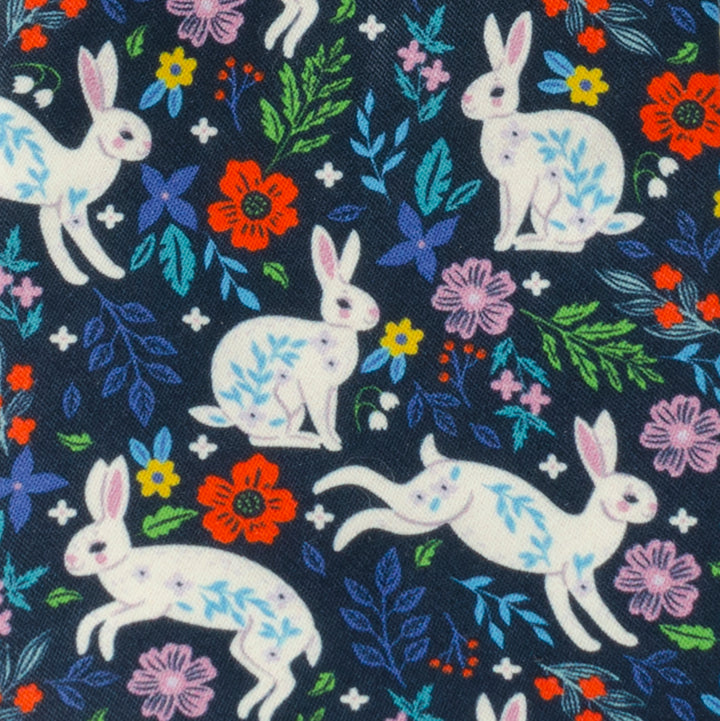 Floral Rabbit Men's Tie Image 4