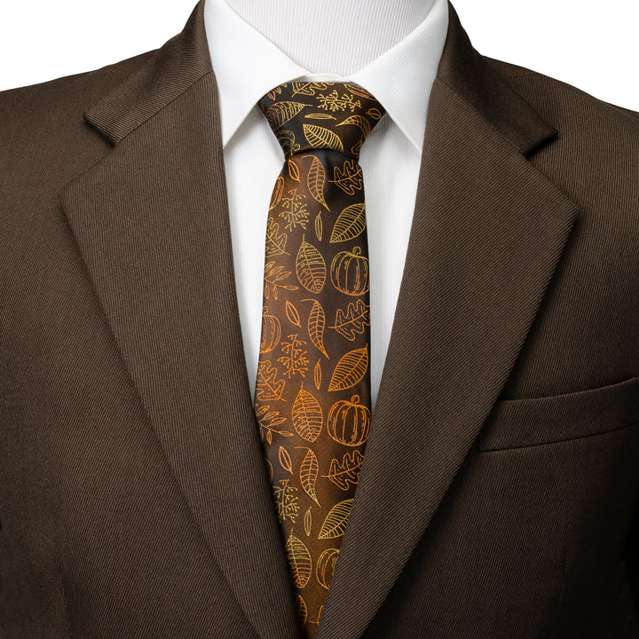 Fall Spice Men's Brown Tie Image 2