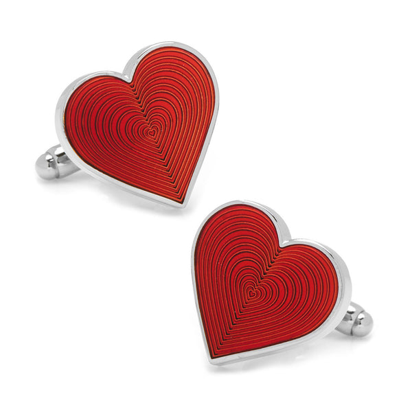Red Heart Cufflinks Image 1