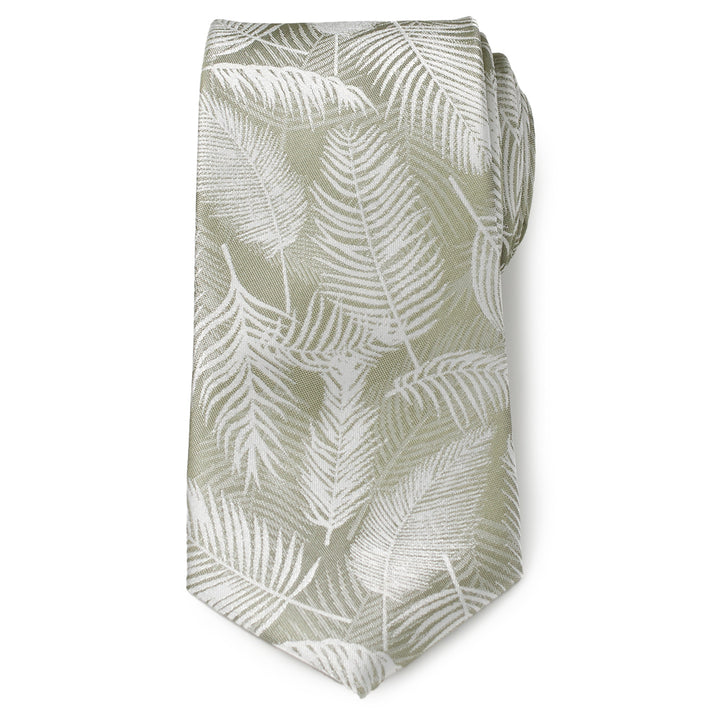 Palm Leaf Light Sage Tie Image 3