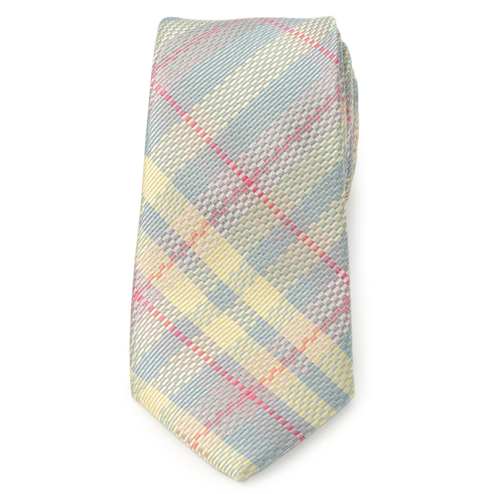 Pastel Plaid Men's Tie Image 3