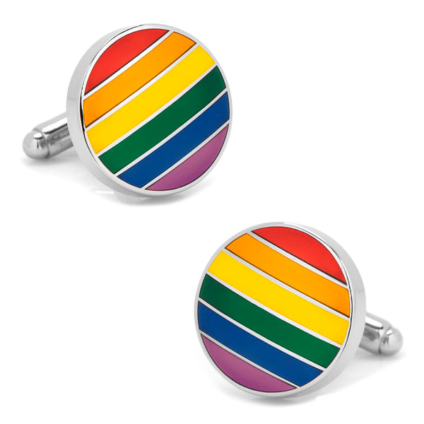 Rainbow Stripe Cufflinks Image 1