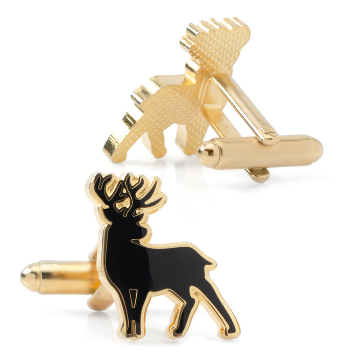 Stag Deer Gold Cufflinks Image 2