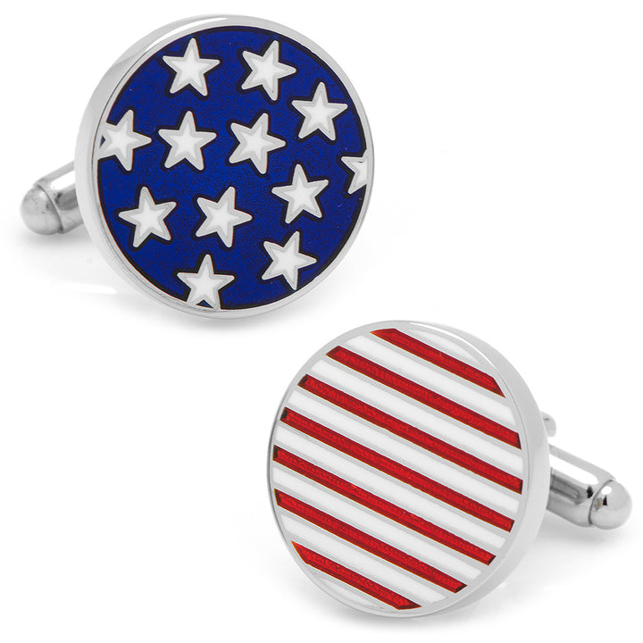 Stars and Stripes American Flag Cufflinks Image 1