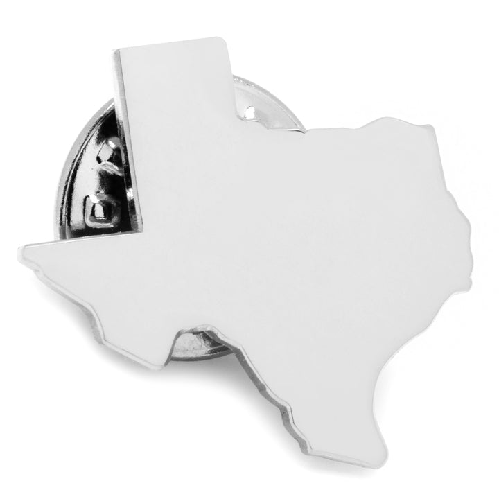 Silver Texas Lapel Pin Image 1