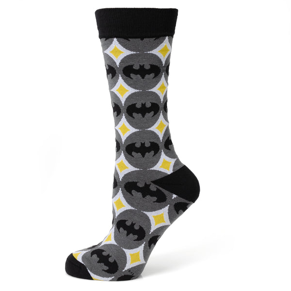 DC Comics - Batman Circle Gray Black Men's Socks Image 1
