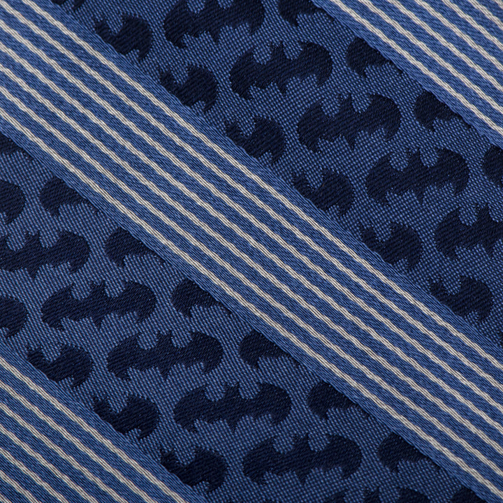 Batman Pinstripe Navy Tie Image 5