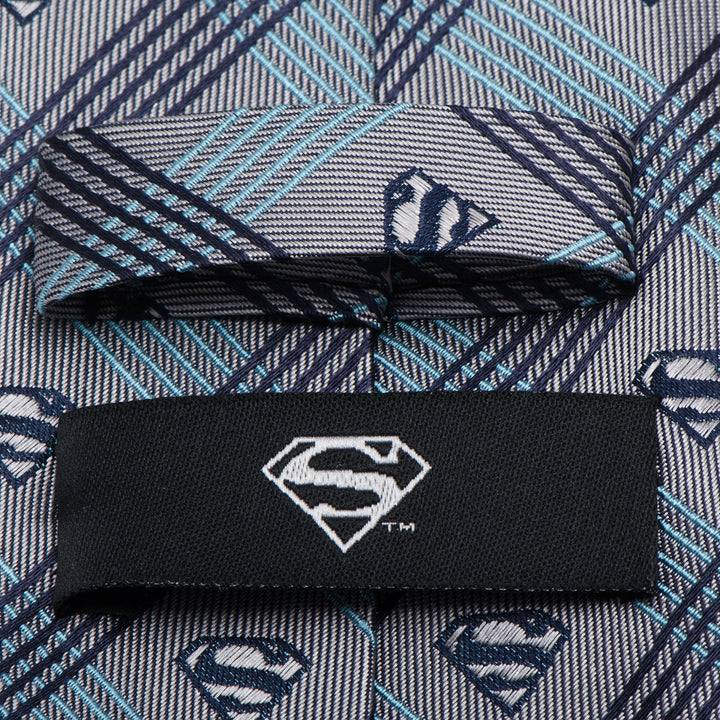 Superman Gray Plaid Tie Image 5