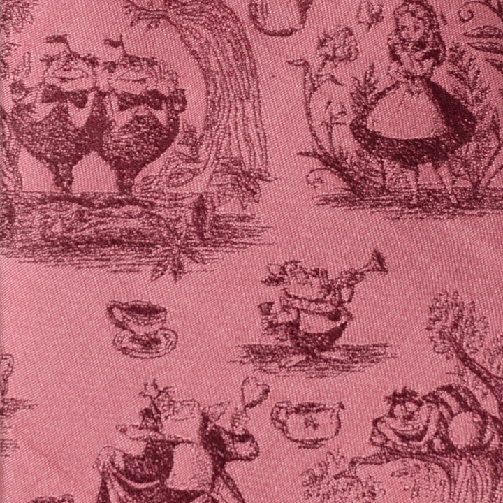 Alice in Wonderland Dusty Red Men's Tie Image 4