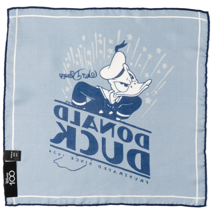 D100 Classic Donald Duck Blue Pocket Square Image 3