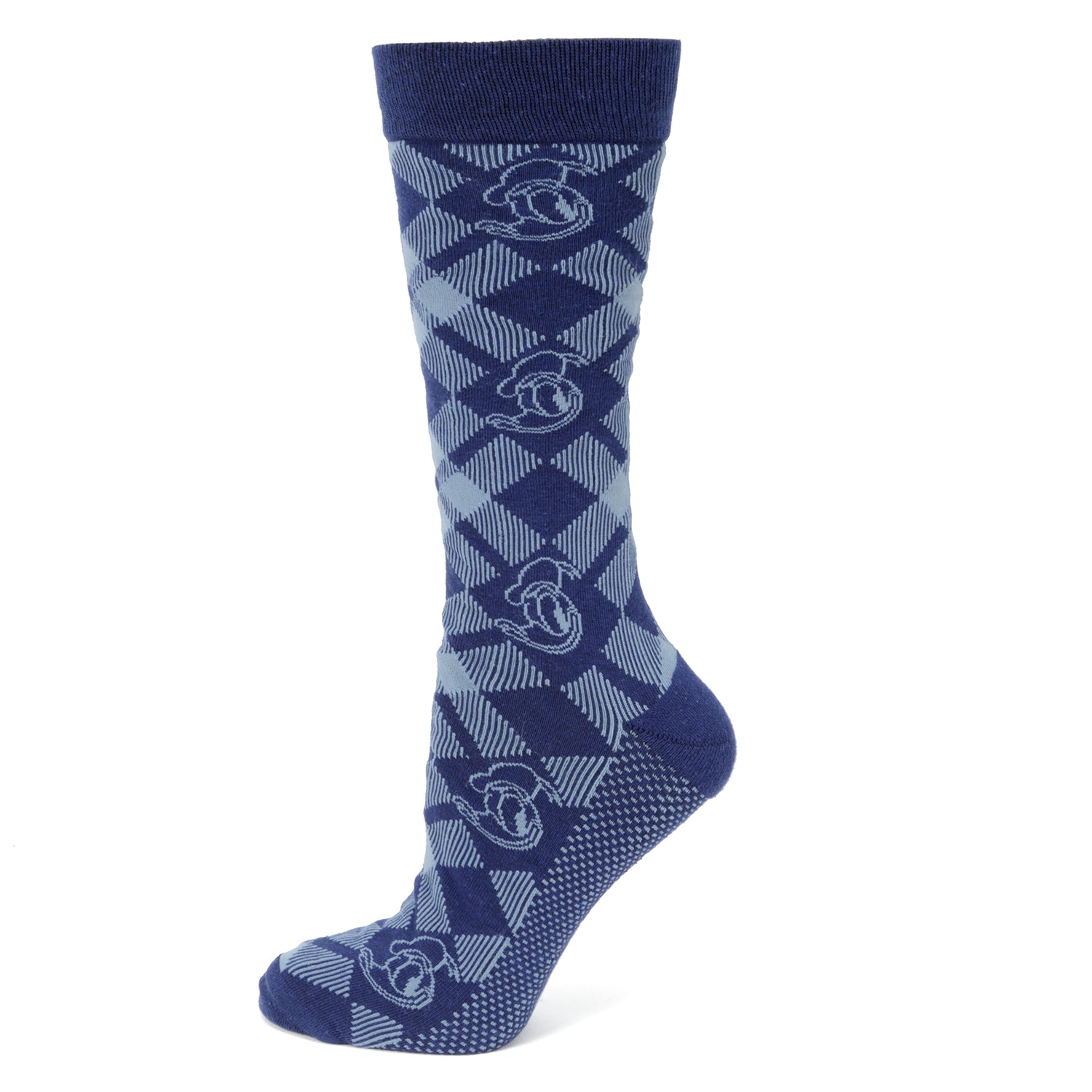 Disney Donald Duck Plaid Socks and Mickey Mouse Blue Lapel Pin Gift Set Image 2