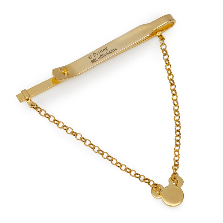 Mickey Gold Crystal Chain Tie Bar Image 3
