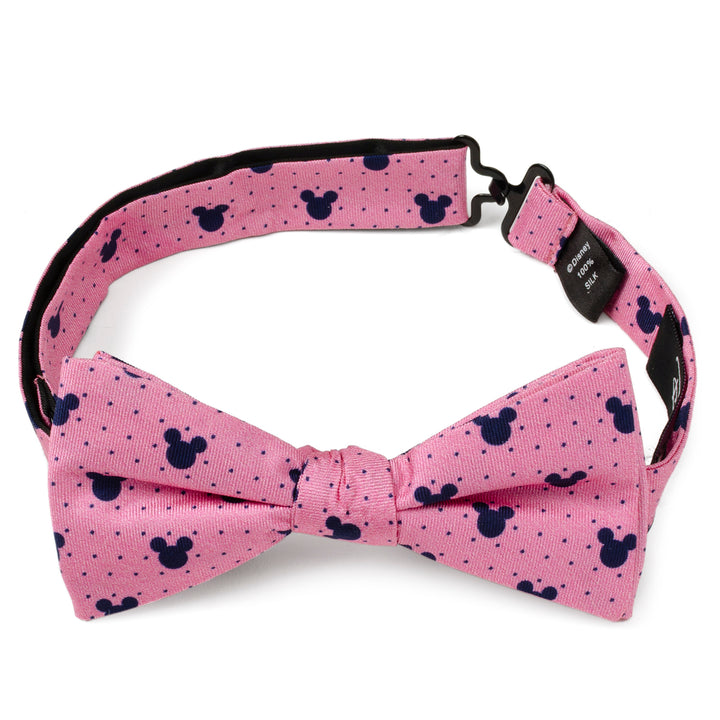 Mickey Silhouette Pink Dot Pre-tied Bow Tie Image 3