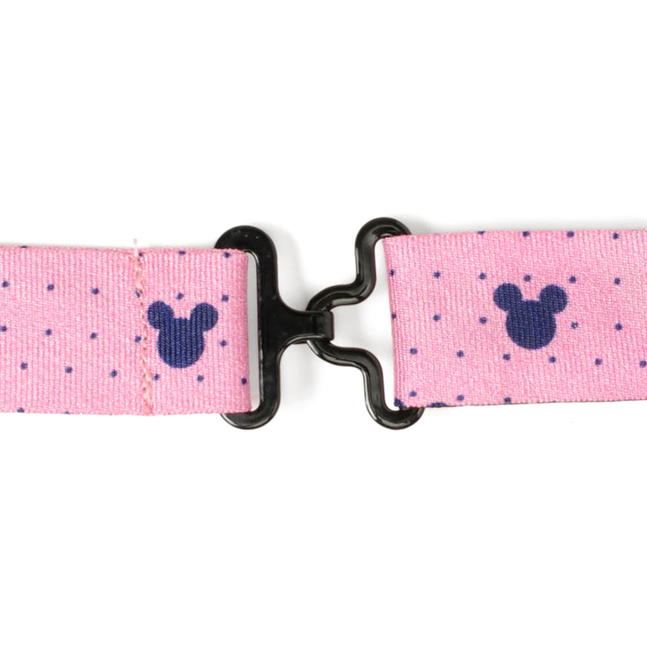 Mickey Silhouette Pink Dot Pre-tied Bow Tie Image 4