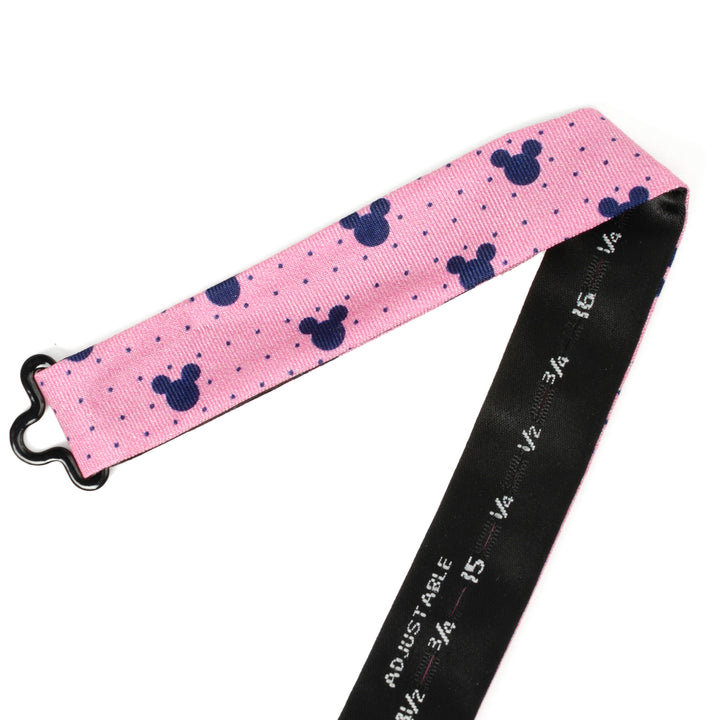Mickey Silhouette Pink Dot Pre-tied Bow Tie Image 5