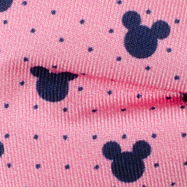 Mickey Silhouette Pink Dot Pre-tied Bow Tie Image 6