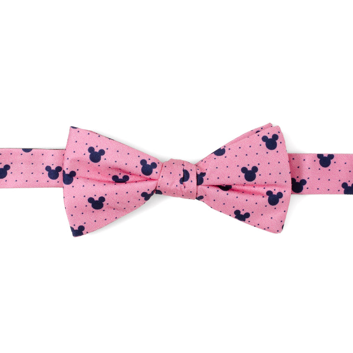 Mickey Silhouette Pink Dot Pre-tied Bow Tie Image 1