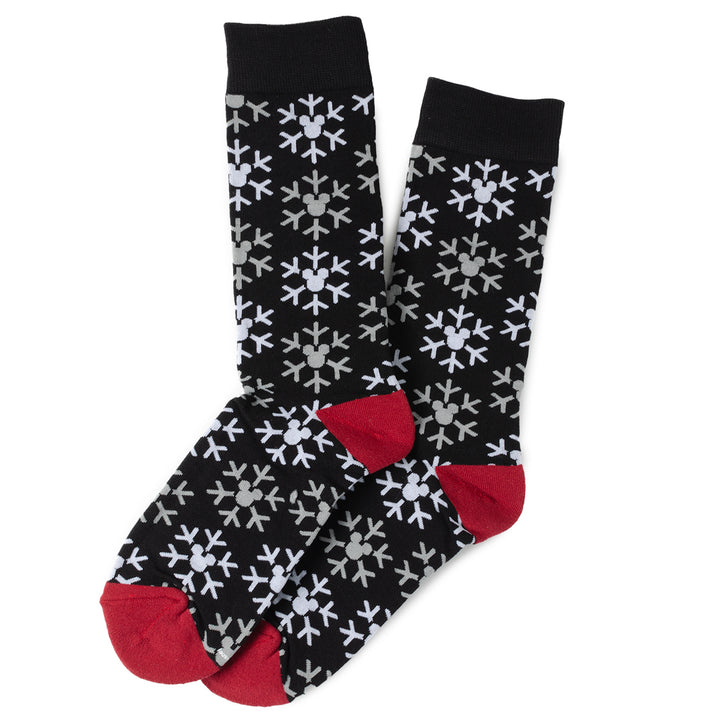 Mickey Silhouette Snow Black Tonal Socks Image 2