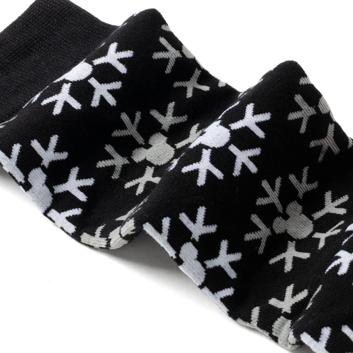 Mickey Silhouette Snow Black Tonal Socks Image 4