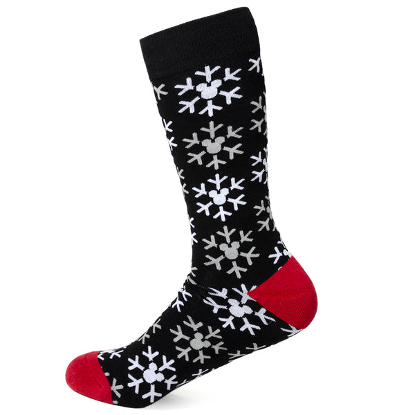 Mickey Silhouette Snow Black Tonal Socks Image 1