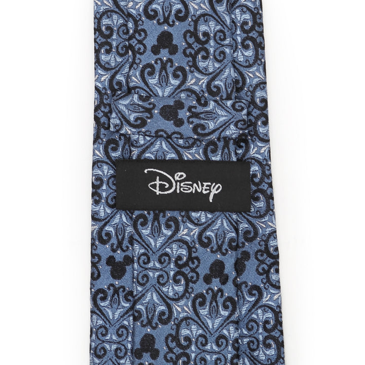 Mickey Mouse Damask Tile Blue Men's Tie Image 5