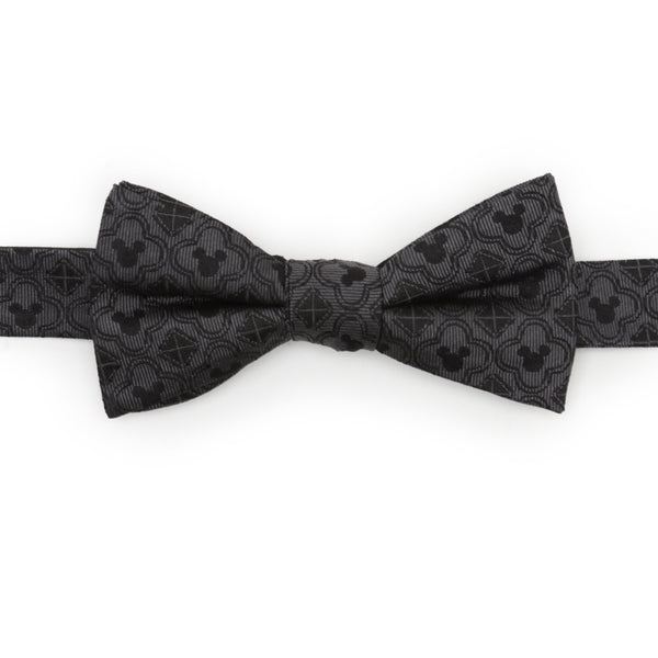 Mickey Mouse Pattern Black Bow Tie Image 1