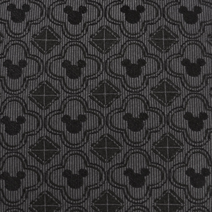 Mickey Mouse Pattern Black Men's Tie Image 5