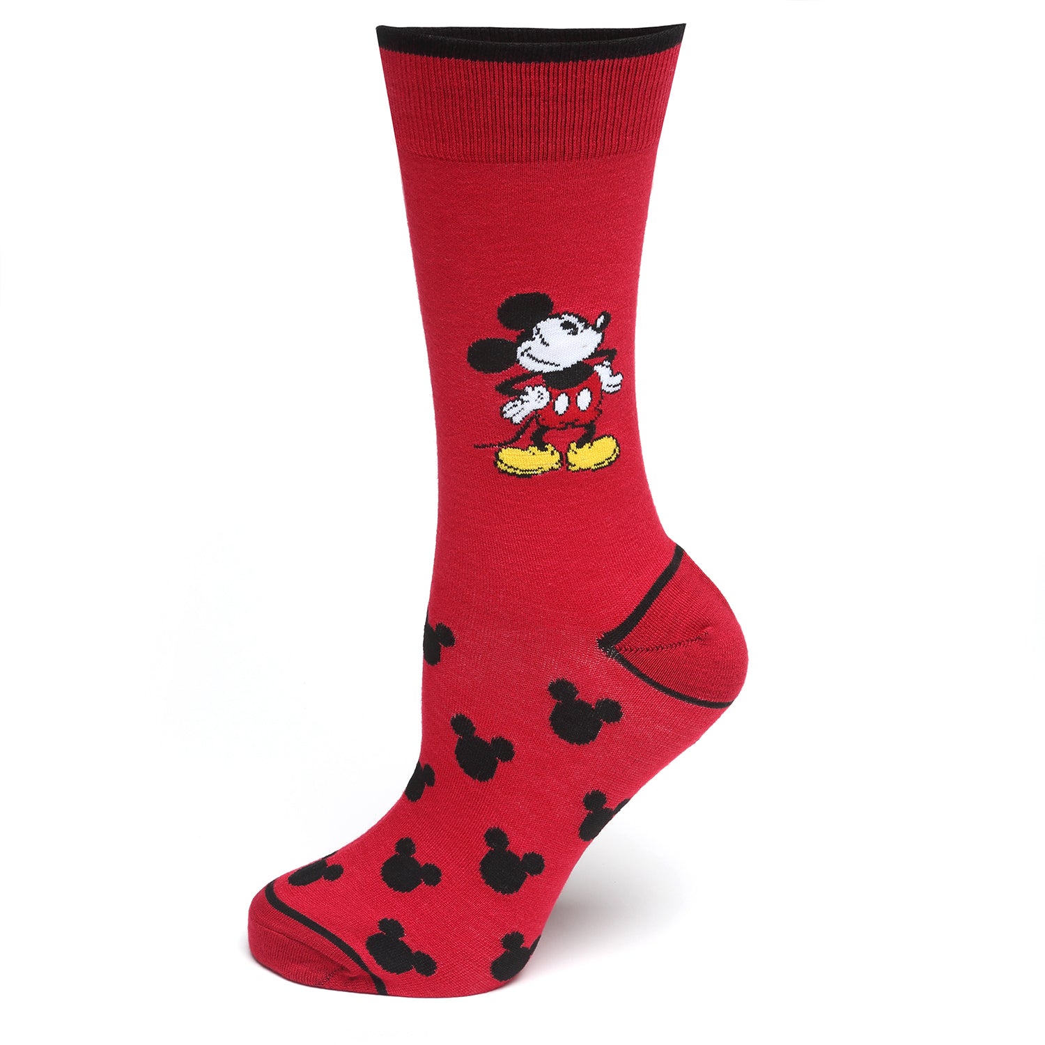 Disney Mickey Mouse Pie-Eyed Red Sock and Mickey Blue Lapel Pin Gift Set Image 2