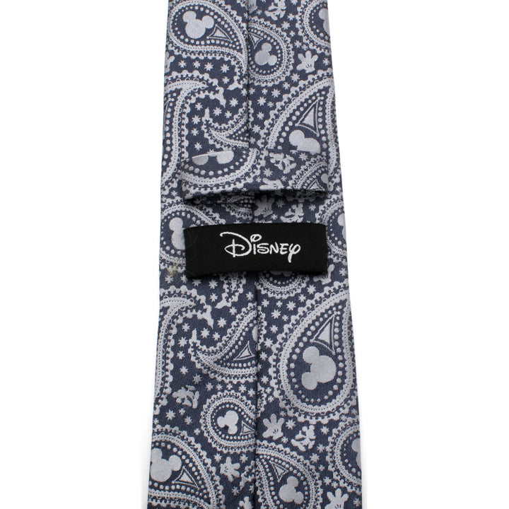 Mickey Mouse Gray Paisley Mens Tie Image 4