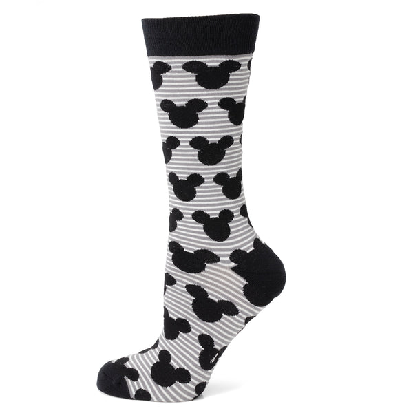 Mickey Silhouette Stripe Socks Image 1