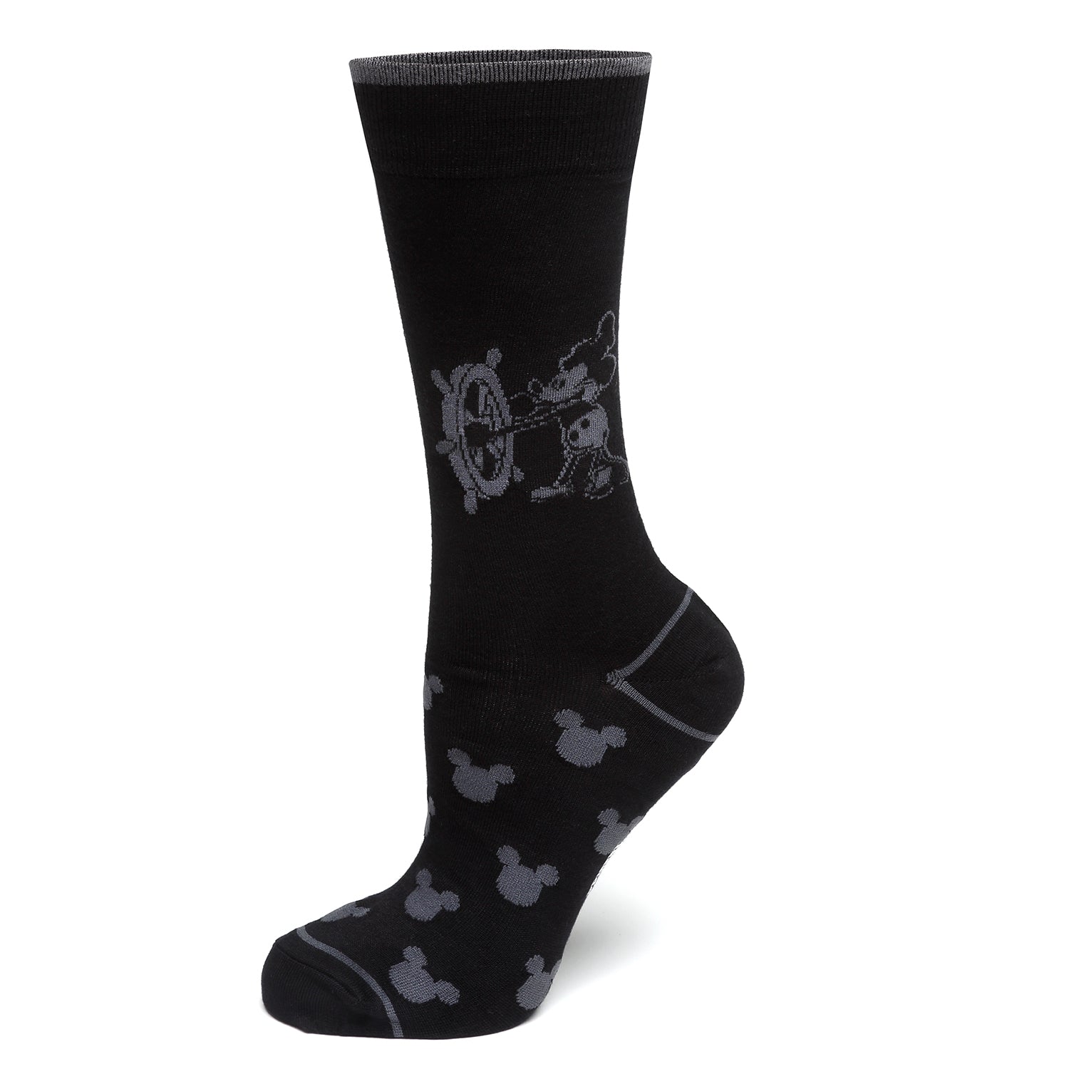 Disney Mickey Mouse Steamboat Willie Sock and Mickey Blue Lapel Pin Gift Set Image 2