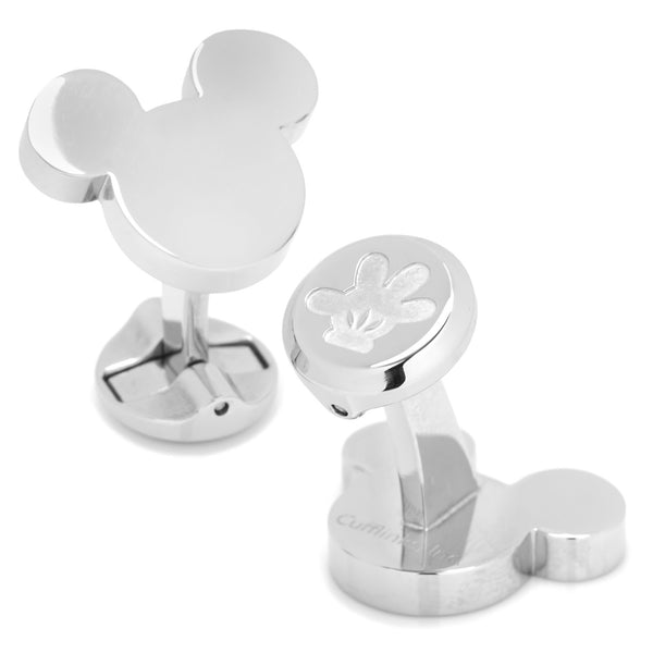 Stainless Steel Mickey Mouse Silhouette Cufflinks Image 1