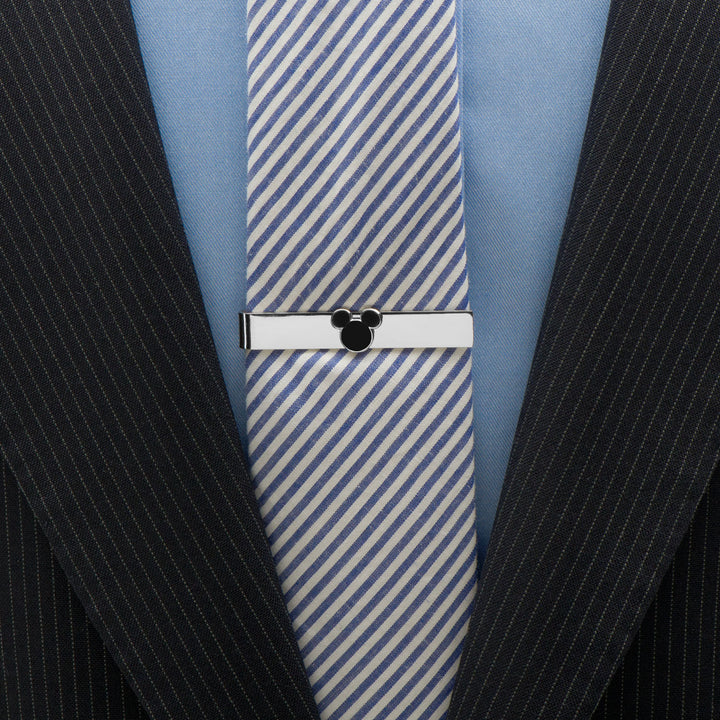 Black Mickey Mouse Silhouette Tie Bar Image 2