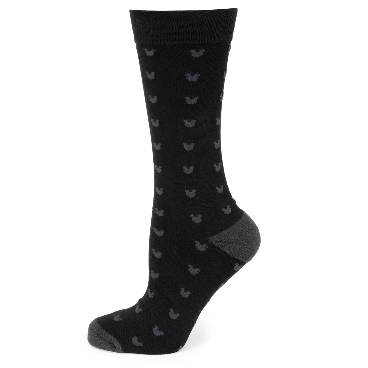 Disney Mickey Mouse Silhouette Motif Black Sock and Mickey Blue Lapel Pin Gift Set Image 2